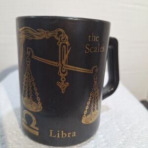 Vintage Federal Milk Glass- Libra- Zodiac Coffee Cup Mug